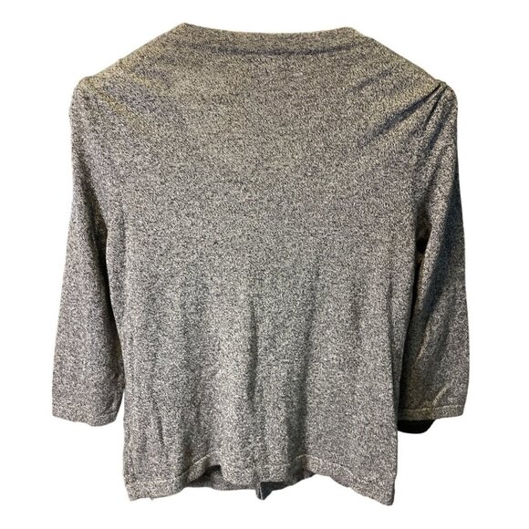 SAG Harbor Gray Layered 3/4 Sleeve Scoop Neck Top Sz PL - Picture 2 of 5